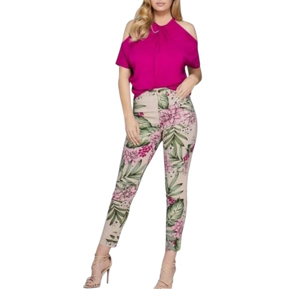 MARCIANO LOS ANGELES Women’s Floral Print High Rise Pants - Picture 2 of 15